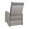 Merrick Lane Selci Modern Style Patio Wicker Rattan Indoor/Outdoor Recliner Lounge Chair with Side Table and Adjustable Back